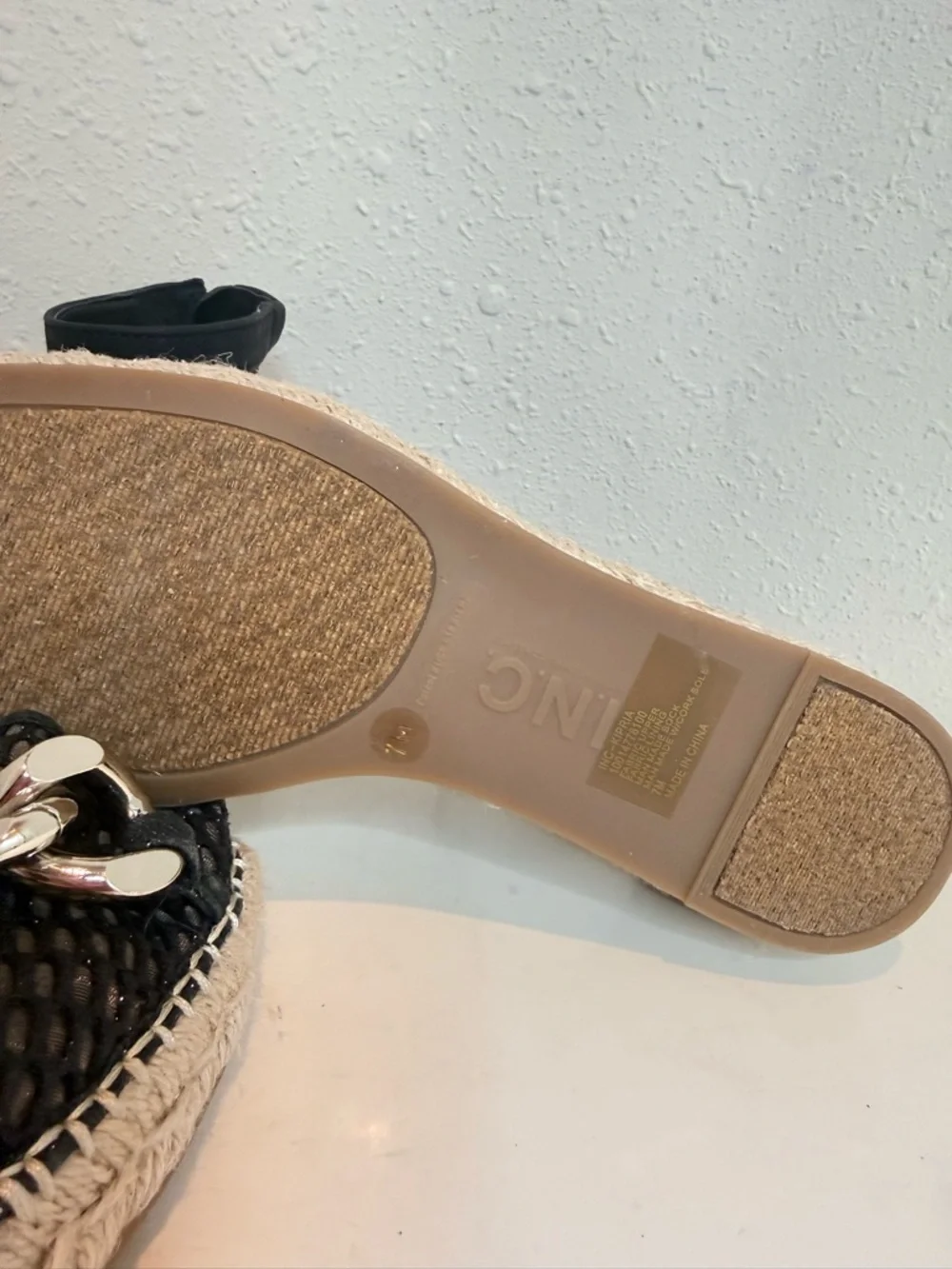 INC International Concepts black mesh